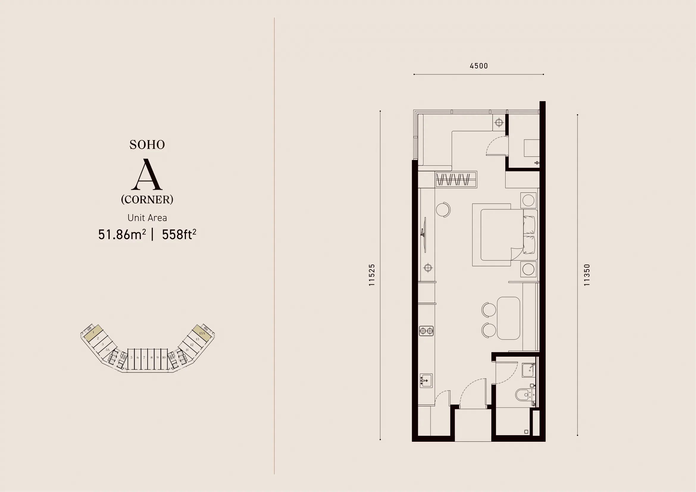 Hallson - SOHO A (Corner) Layout